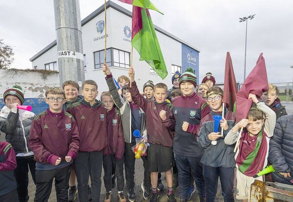 Happy young Portarlington supporters Photo: Denis Byrne Happy young Portarlington supporters Photo: Denis Byrne