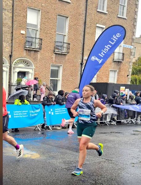 Sarah Fleming on the home straight at the Dublin Marathon Sarah Fleming on the home straight at the Dublin Marathon