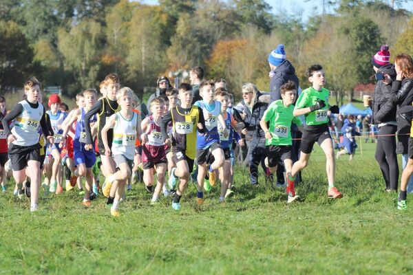 Shane Keegan and Liam Doyle in action in the boys race Shane Keegan and Liam Doyle in action in the boys race