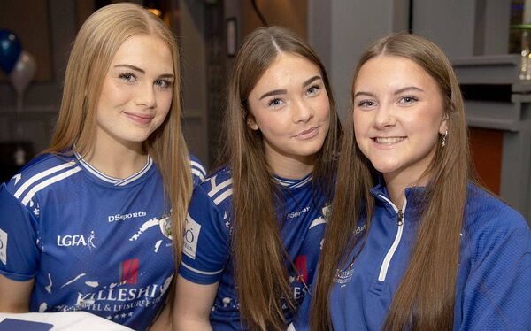 All smiles at the Laois LGFA Presentation Night were Orlaith McEvoy, Jess Horan and Grainne Coleman  All smiles at the Laois LGFA Presentation Night were Orlaith McEvoy, Jess Horan and Grainne Coleman