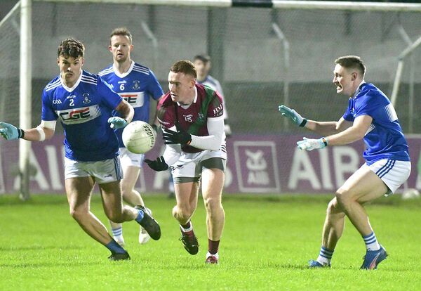 Colm Murphy (Portarlington) about to gather this ball Photo: Denis Byrne Colm Murphy (Portarlington) about to gather this ball Photo: Denis Byrne