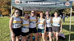 <p>The St Abban's Masters Ladies team who competed in Emo</p>