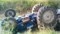Plea for Laois crash barrier after tractor overturns Plea for Laois crash barrier after tractor overturns