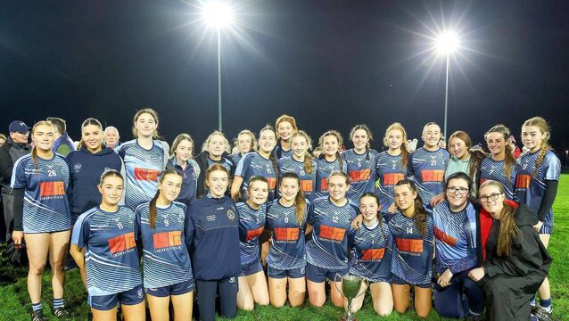 <p>Ballyroan who were crowned Laois LGFA Minor 'A' champions having gotten the better of Sarsfields in the final on Friday night Photo: Paul Dargan</p>