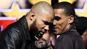 Luke Humphries hits nine-darter to beat Michael Smith at Grand Slam of Darts