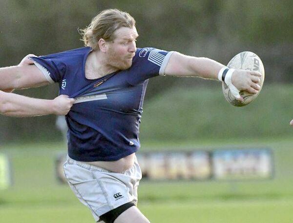 Cormac Rigney (right) and Ryan McEvoy to his left both scored tries against West Offaly Lions on Sunday Photo: David Maher