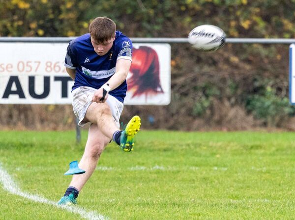 Euan McCann crossed for one of Portlaoise's tries and converted it against West Offaly Lions Photo: Alf Harvey