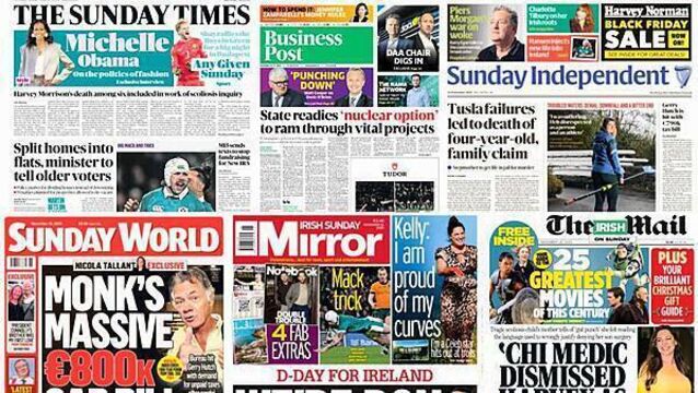 What the papers say: Sunday's front pages