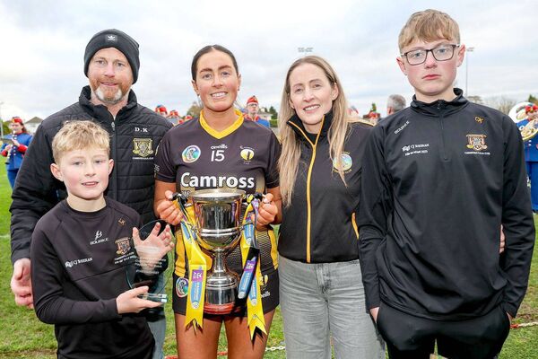 Kirsten Keenan, who as named player of the final, with her family after the Leinster final Photo: Paul Dargan Kirsten Keenan, who as named player of the final, with her family after the Leinster final Photo: Paul Dargan