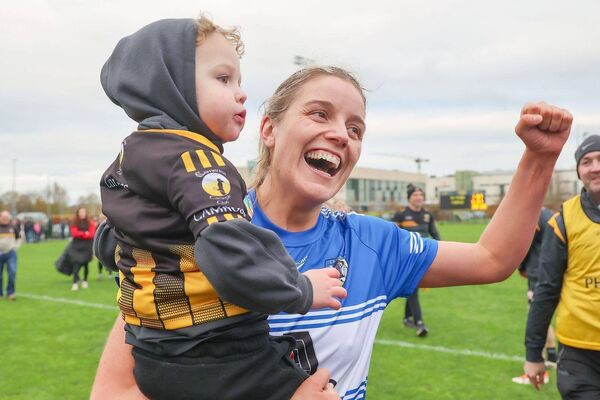 Sarah Anne Fitzgerald celebrates with her nephew Daragh after the Leinster final win over Na Fianna Photo: Paul Dargan Sarah Anne Fitzgerald celebrates with her nephew Daragh after the Leinster final win over Na Fianna Photo: Paul Dargan