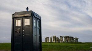 Tardis arrives at Stonehenge to mark Doctor Who Day