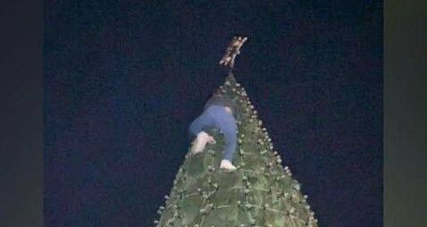 Culprit comes forward after climbing Laois Christmas Tree