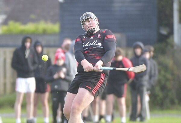 Daragh Lalor (Portlaoise CBS) drives the sliotar forward against Clane Photo: Denis Byrne Daragh Lalor (Portlaoise CBS) drives the sliotar forward against Clane Photo: Denis Byrne