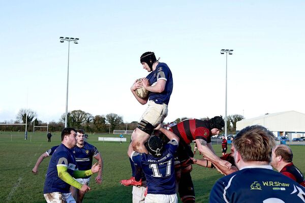 Ronan Donlon makes a clean catch for Portlaoise in the win over Arklow on Sunday Photo: David Maher