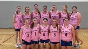 <p>Scoil Chríost Rí Portlaoise Senior 'A' basketball team who will play Pres Kilkenny in the East Regional final </p>