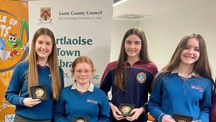 <p>Winning Heywood CS students Éabha Dooley, Anna Kennedy, Mary Kate Drennan and Emily Dunphy </p> <p>Winning Heywood CS students Éabha Dooley, Anna Kennedy, Mary Kate Drennan and Emily Dunphy </p>