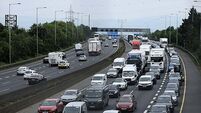 M50 traffic coming from Dublin Airport at a standstill due to taxi protest