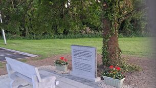 <p>The memorial stone for John Fitzgerald and all those buried in the grounds of the former Abbeyleix Workhouse, which was installed by the Tonduff Cillín committee. File image</p>