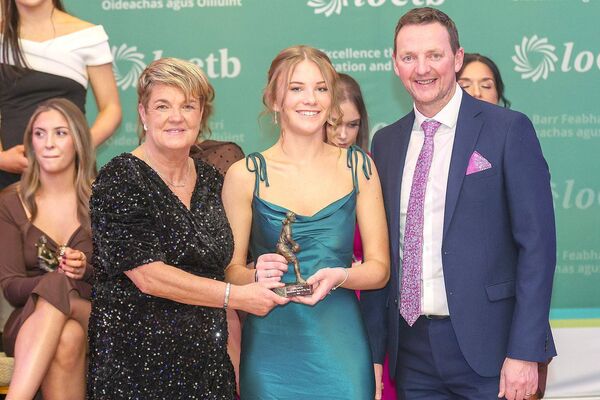 Chairperson Martina Phelan, Mia Branagan Intermediate Team of the Year and Joe Fitzpatrick LOETB