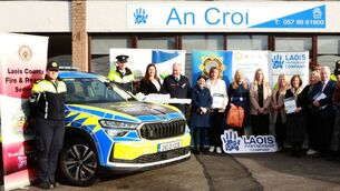 <p>A multi-agency group at Laois Partnership HQ for the launch of the Severe Weather guide. Photo: Michael Scully </p>