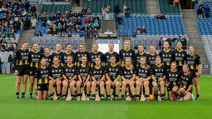 <p>The Camross side that won the 2025 AIB All-Ireland Camogie Intermediate Club Final in Croke Park. Photo: Laois Camogie</p>