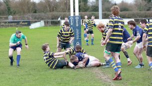<p>Portlaoise's second try in the Leinster League Division 2B/3 defeat of Midland Warriors on Sunday at Togher came from captain Ryan McEvoy Photo: David Maher</p> <p>Portlaoise's second try in the Leinster League Division 2B/3 defeat of Midland Warriors on Sunday at Togher came from captain Ryan McEvoy Photo: David Maher</p>
