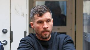 <p>Garrett Pollock appeared by Video at Portlaoise District Court </p> <p>Garrett Pollock appeared by Video at Portlaoise District Court </p>