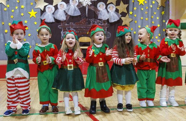 Santa's little elves made an appearance at the show