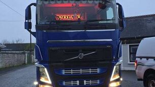 <p>The HGV driver tested positive for cocaine and cannabis and was arrested by Laois gardaí today. Photo: An Garda Síochána Laois Offaly </p>