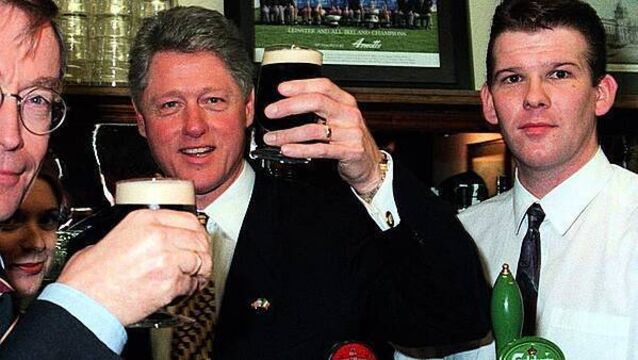 White House did not want photo of Clinton shaking Adams’ hand during 1995 visit