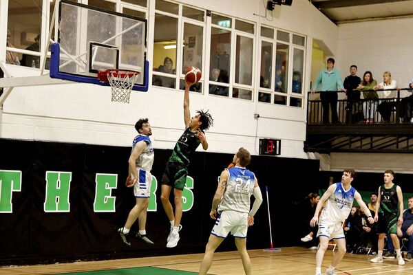 Jadon Umeh rises high in search of a score Photo: David Maher Jadon Umeh rises high in search of a score Photo: David Maher
