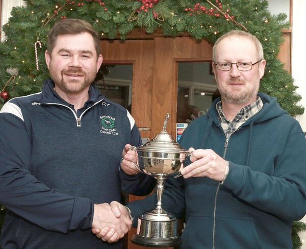 Craig Telford (Captain, Mountrath Golf Club) with John Ozenbrook, Golfer of the Year