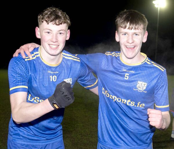 Delighted with the win on Thursday were Oisin Dunne and Frank Delaney Photo: Denis Byrne