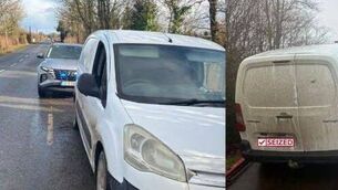 <p>The van was seized and towed away on Friday 16 January. Photos: An Garda Síochána Laois Offaly</p>