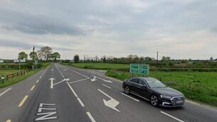 <p>The junction on the N77 Abbeyleix to Portlaoise road, leading to Ballyroan along the Bog Road. Image: Google Maps</p>