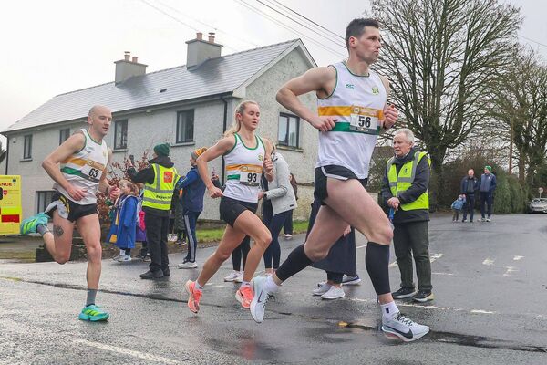 Ladies' winner, Cherly Nolan at full pace 