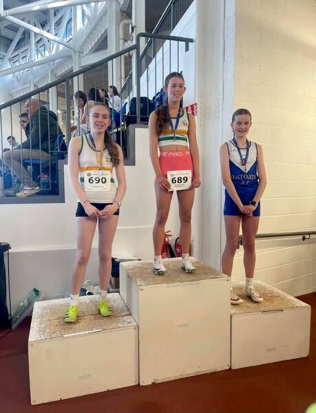 Juvenile success in Athlone with two St Abban's athletes on the podium for the 2026 Leinster Juvenile Indoor Championships - Report to follow