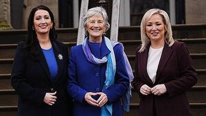 President Catherine Connolly arrives at Stormont for NI visit