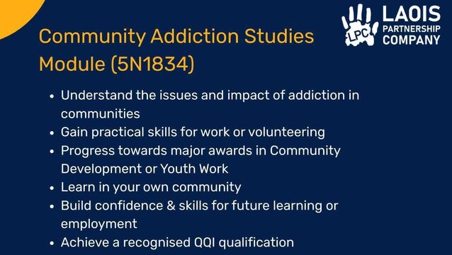 Strong Community Demand Leads to Expansion of Community Addiction Studies Course in Portlaoise