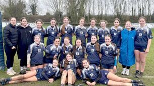 <p>The Portlaoise RFC U/16 girls team which secured a place in the Leinster League U/16 Girls Premier Division playoffs following the defeat of Naas on Saturday</p>