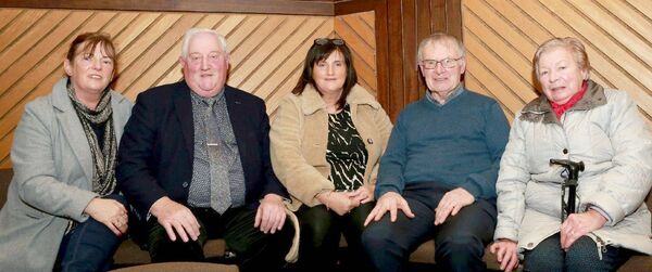 Errill visitors - Kathleen Tynan, Cllr John King with Julie and Denis Hassett and Ann Tynan 