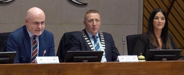 Chief Executive, Michael Rainey, Cathaoirleach, Barry Walsh and Senior Executive, Pamela Tynan