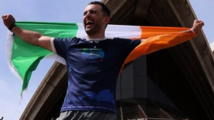 Large crowds celebrate at Sydney Opera House to mark end of Roscommon man’s global cycle