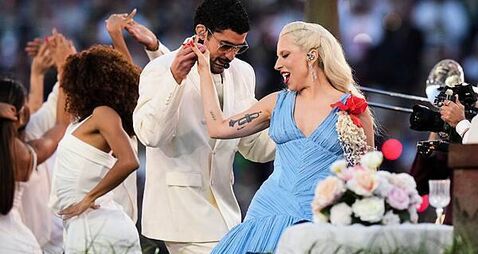 Bad Bunny joined by Lady Gaga in star-studded Super Bowl half-time show