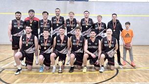 <p>Kestrels' senior men's basketball team triumphed 83-60 against Tullamore in last Wednesday's MABB Division One Cup final</p>