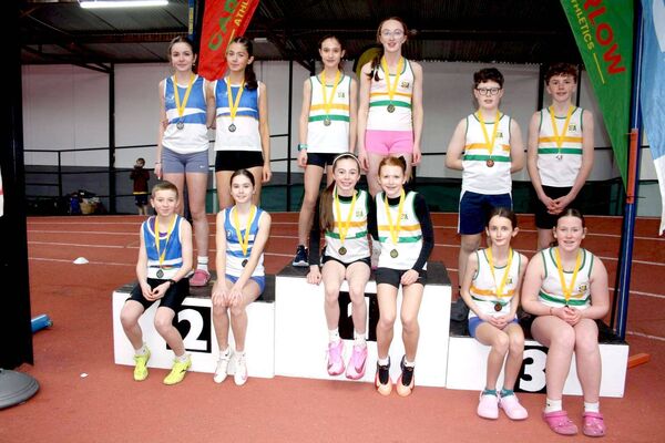 Relay winners in the recent indoor event Relay winners in the recent indoor event
