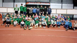 <p>St Abban's athletes who were in action at the Laois and Carlow Indoor Athletics Championships</p> <p>St Abban's athletes who were in action at the Laois and Carlow Indoor Athletics Championships</p>