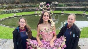 <p>Heywood CS students Aaliyah Troy, Jessica Lawlor and Ashling Gonzalez with their couture-inspired design Planting Potential, made from plastic flowerpots. See full designs from both teams in our newspaper edition </p> <p>Heywood CS students Aaliyah Troy, Jessica Lawlor and Ashling Gonzalez with their couture-inspired design Planting Potential, made from plastic flowerpots. See full designs from both teams in our newspaper edition </p>