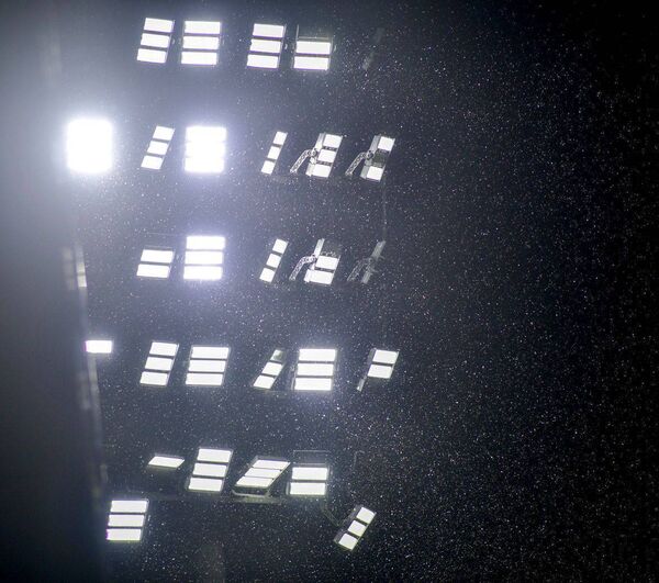 The weather Gods weren't kind to Laois and Sligo footballers in Laois Hire O'Moore Park on Saturday night Photo: Denis Byrne The weather Gods weren't kind to Laois and Sligo footballers in Laois Hire O'Moore Park on Saturday night Photo: Denis Byrne