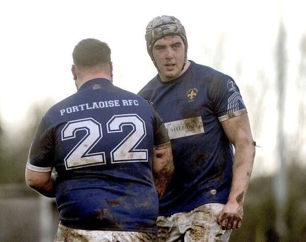 The face says it all - relief for Portlaoise at the final whistle in Portarlington Photo: Denis Byrne